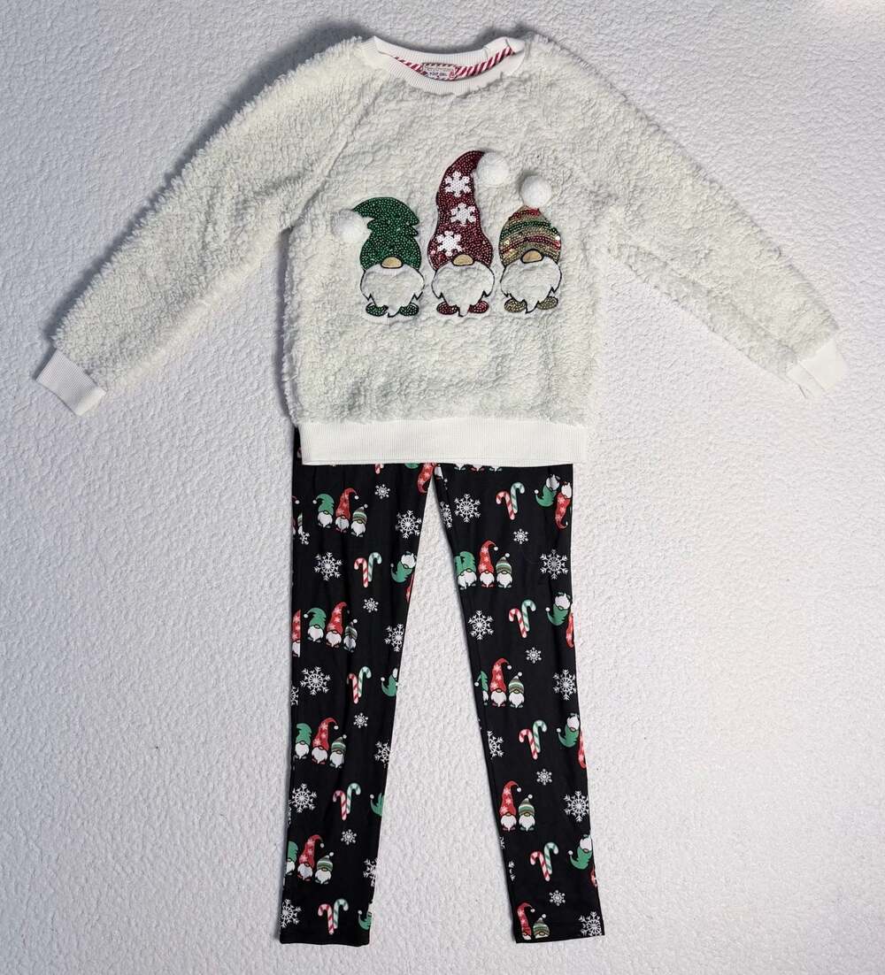 Poof Girl Merry Christmas Gnome 2-Piece Set Girls M